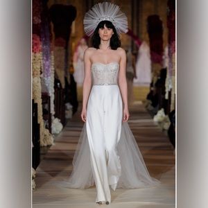 REEM ACRA - “Ray of Light” Wedding Jumpsuit, Size 4